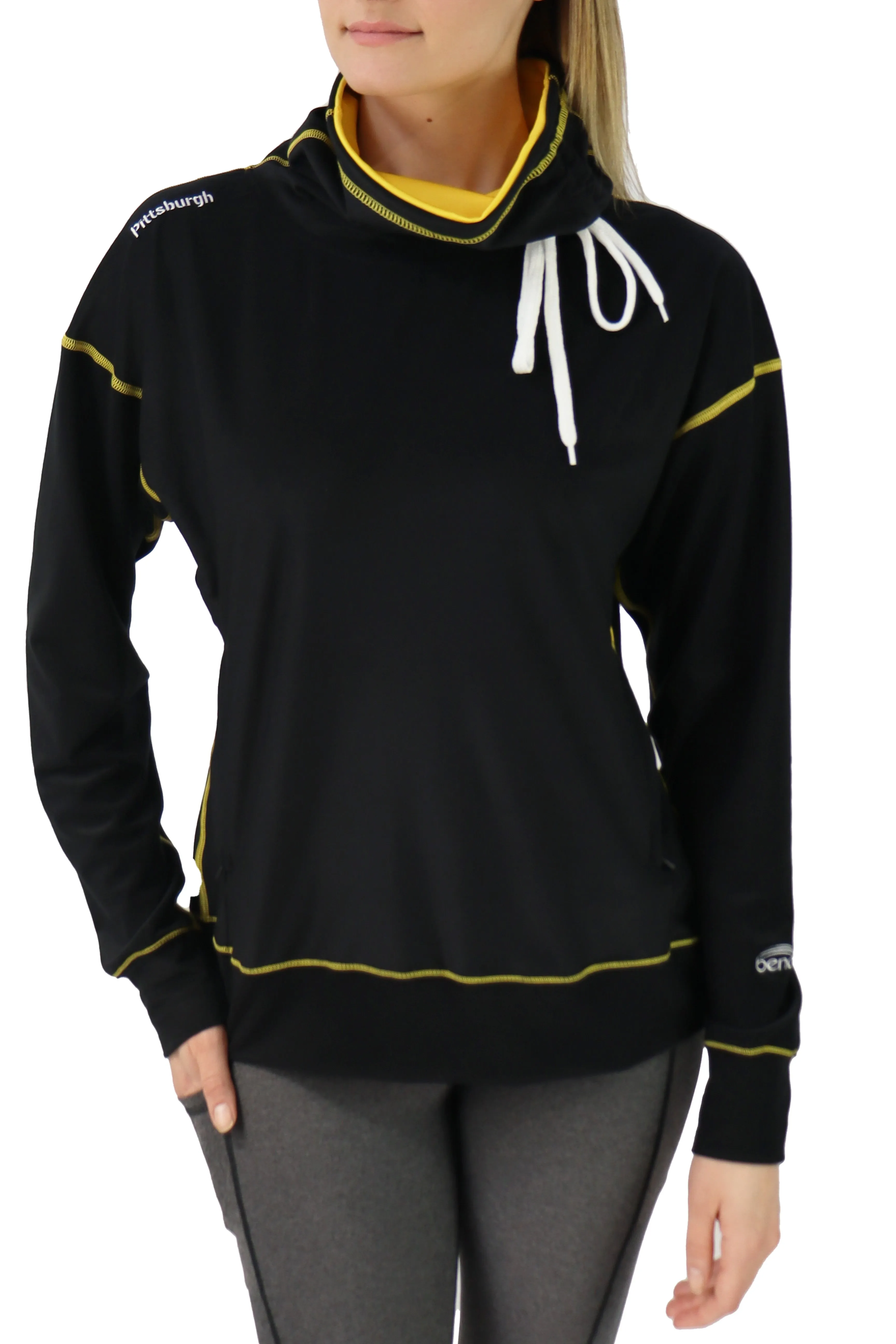 3315 - Pittsburgh Mock Neck Pullover / Black - FINAL SALE
