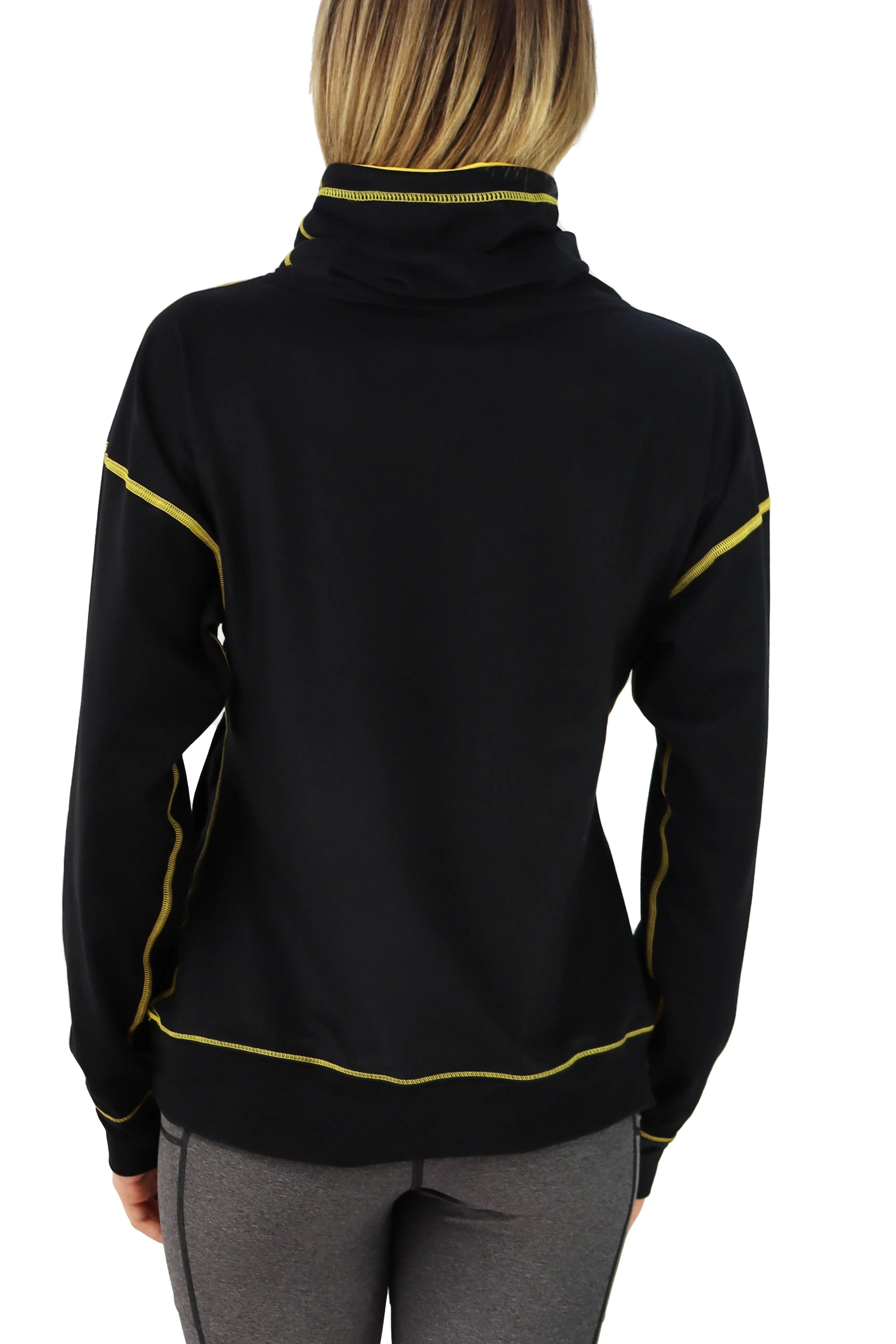 3315 - Pittsburgh Mock Neck Pullover / Black - FINAL SALE