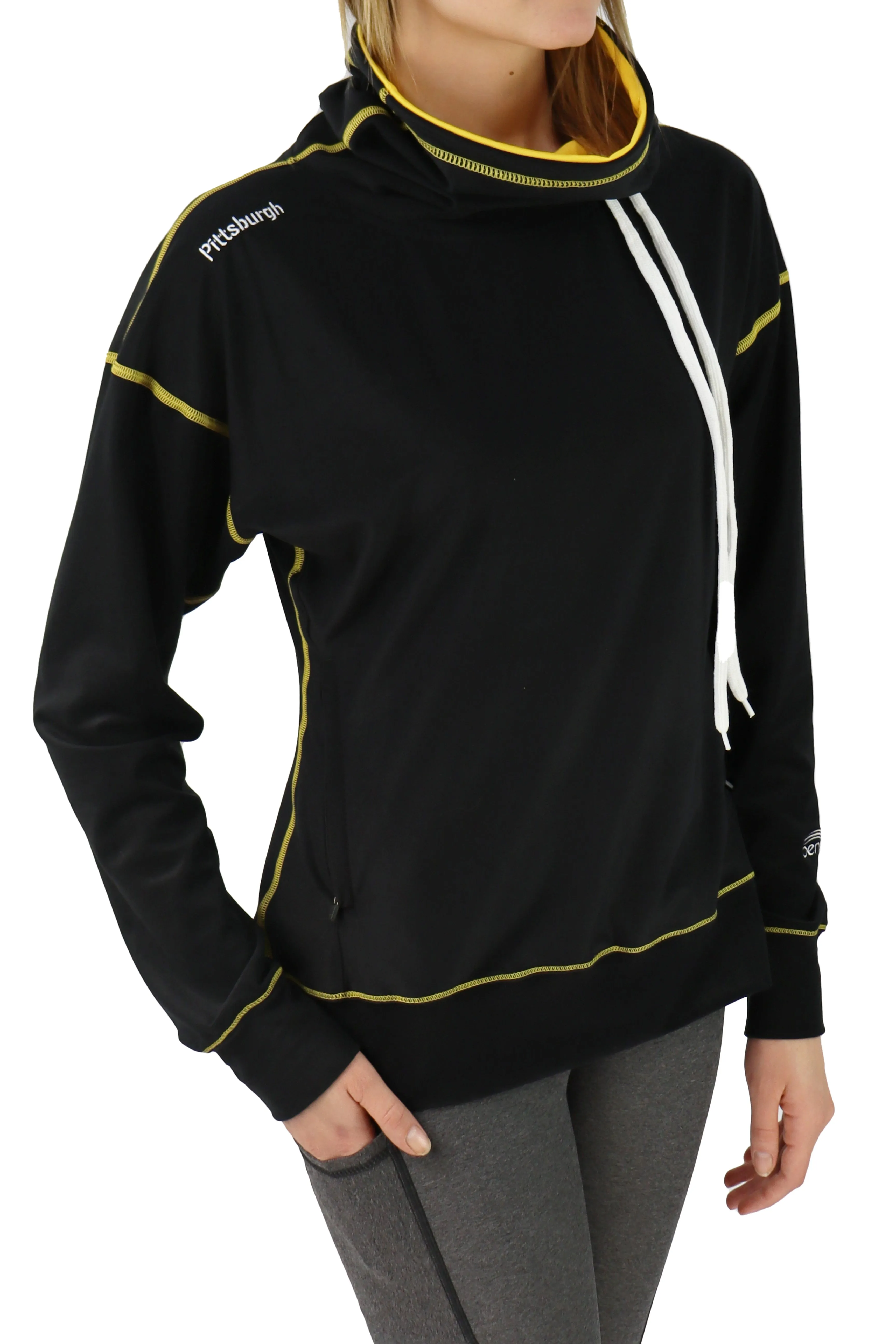 3315 - Pittsburgh Mock Neck Pullover / Black - FINAL SALE