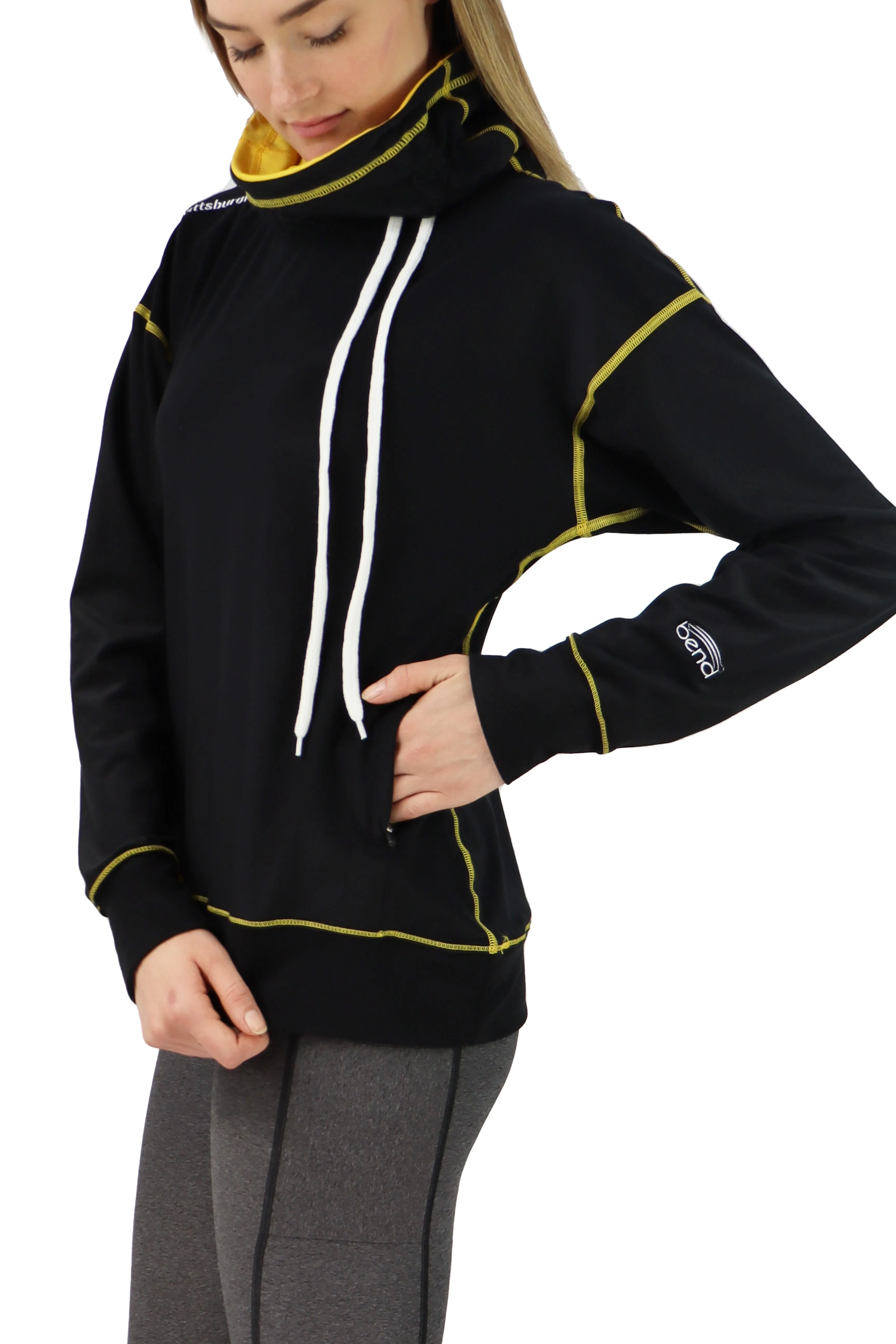 3315 - Pittsburgh Mock Neck Pullover / Black - FINAL SALE