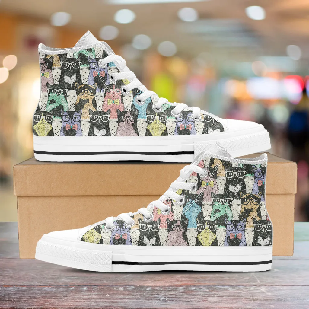 Cat Glasses High Tops