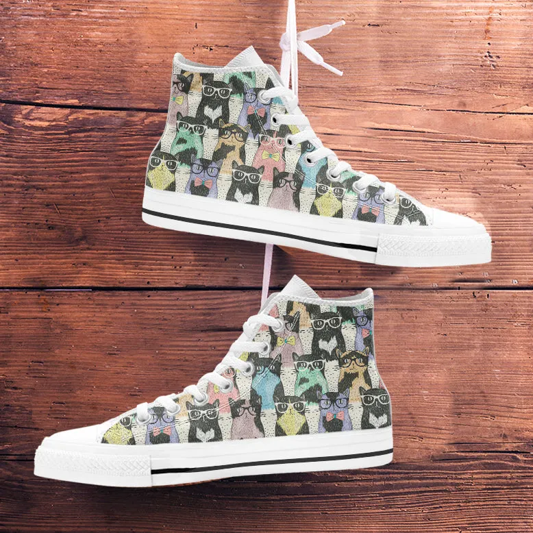 Cat Glasses High Tops