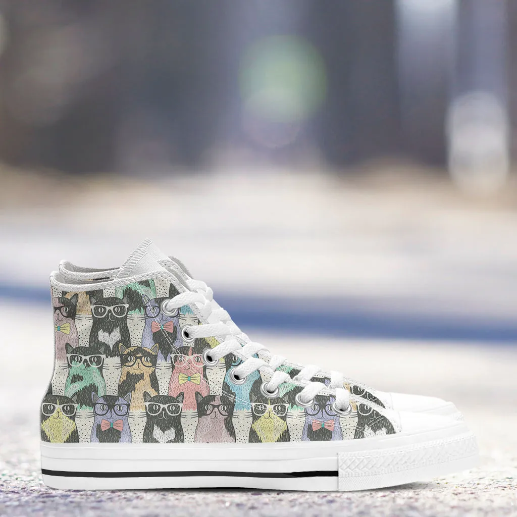 Cat Glasses High Tops