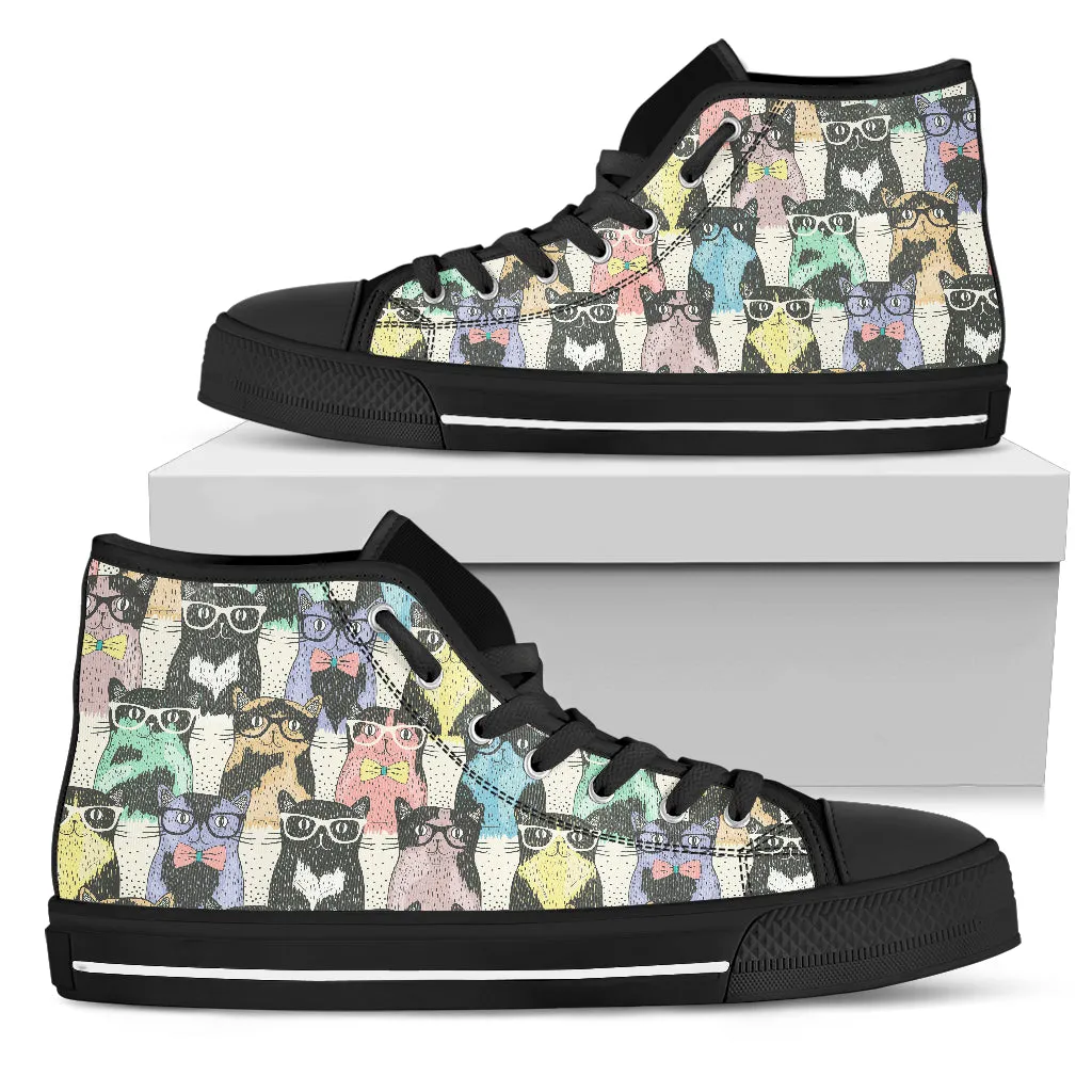 Cat Glasses High Tops