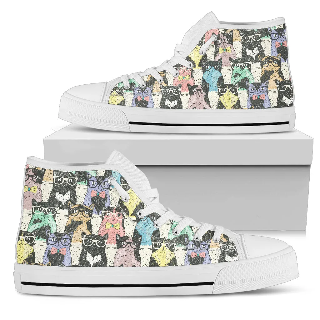 Cat Glasses High Tops