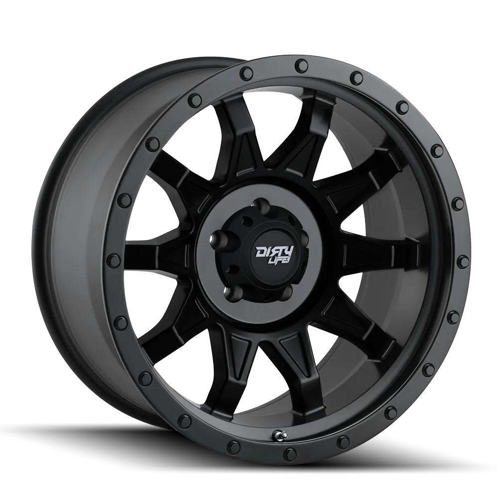 DIRTY LIFE 9301-2178MB ROADKILL (9301) MATTE BLACK/BLACK BEADLOCK 20X10 8-180 -19MM 124.1MM
