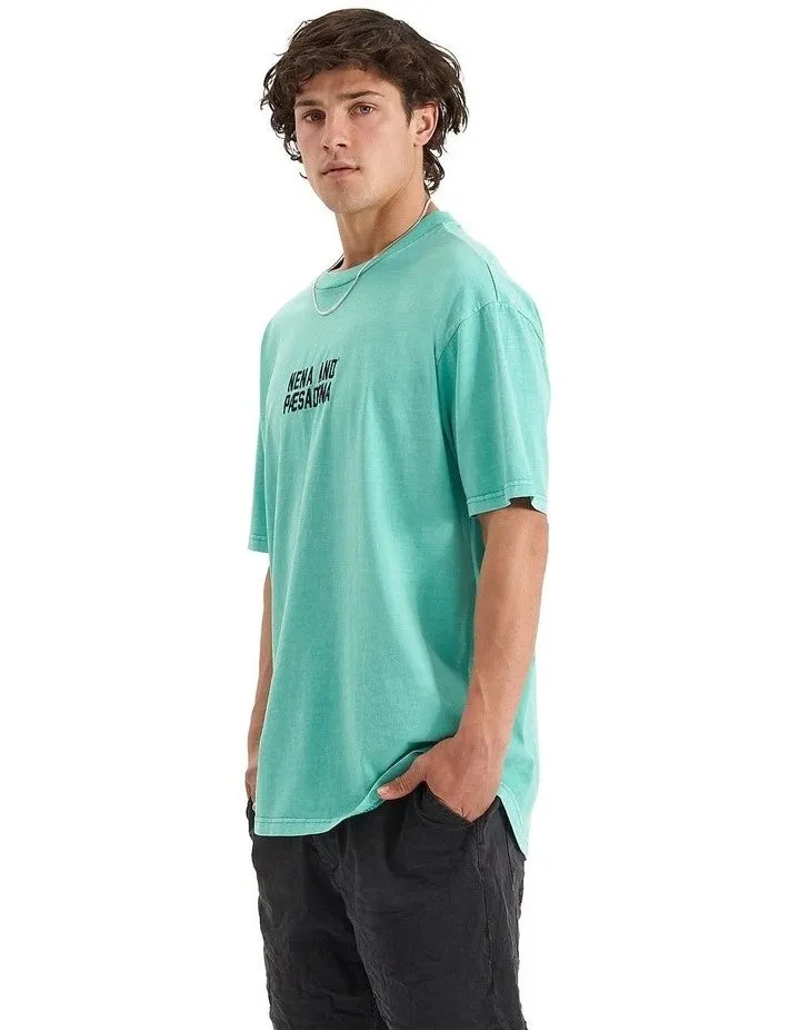 Marathon Heavy Box Fit Scoop Tee Pigment Mint Green