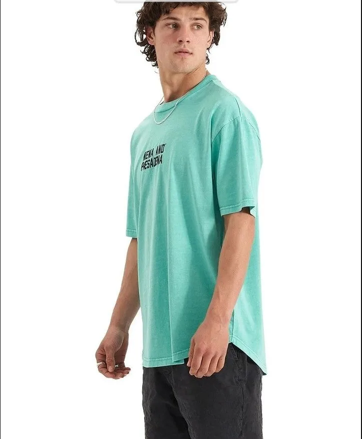 Marathon Heavy Box Fit Scoop Tee Pigment Mint Green
