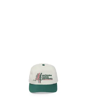 Off-White/Green Marathon Cap