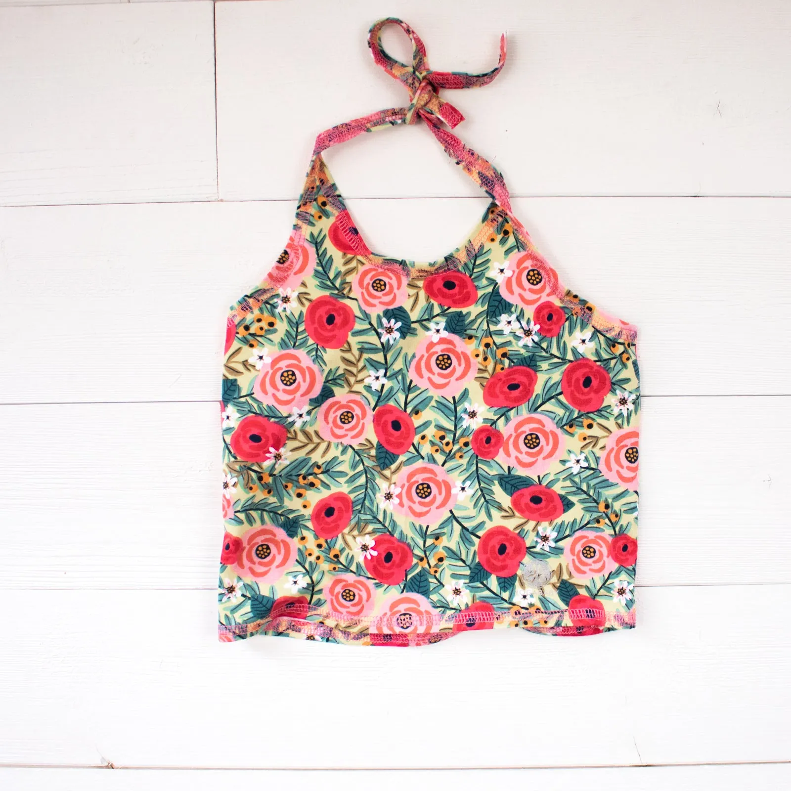 Rose Floral Halter Top