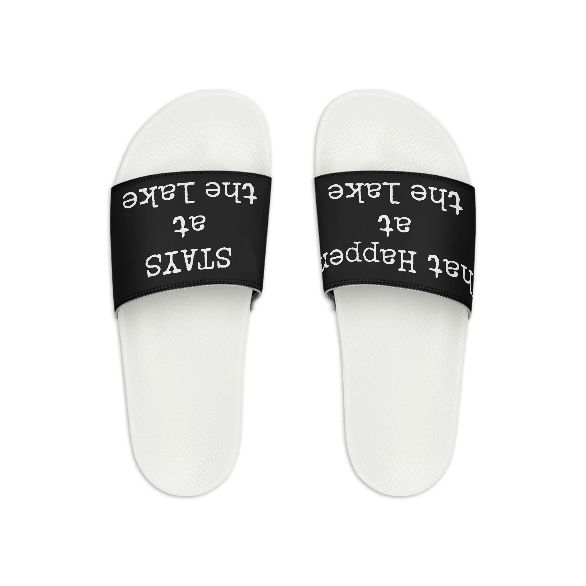 What Happens At The Lake - Black - Men's Slide Sandals