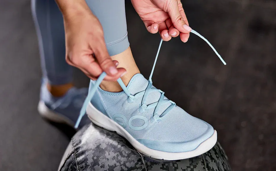 Women's Oofos OOmg Sport ls Low Shoe Color: Carolina Blue